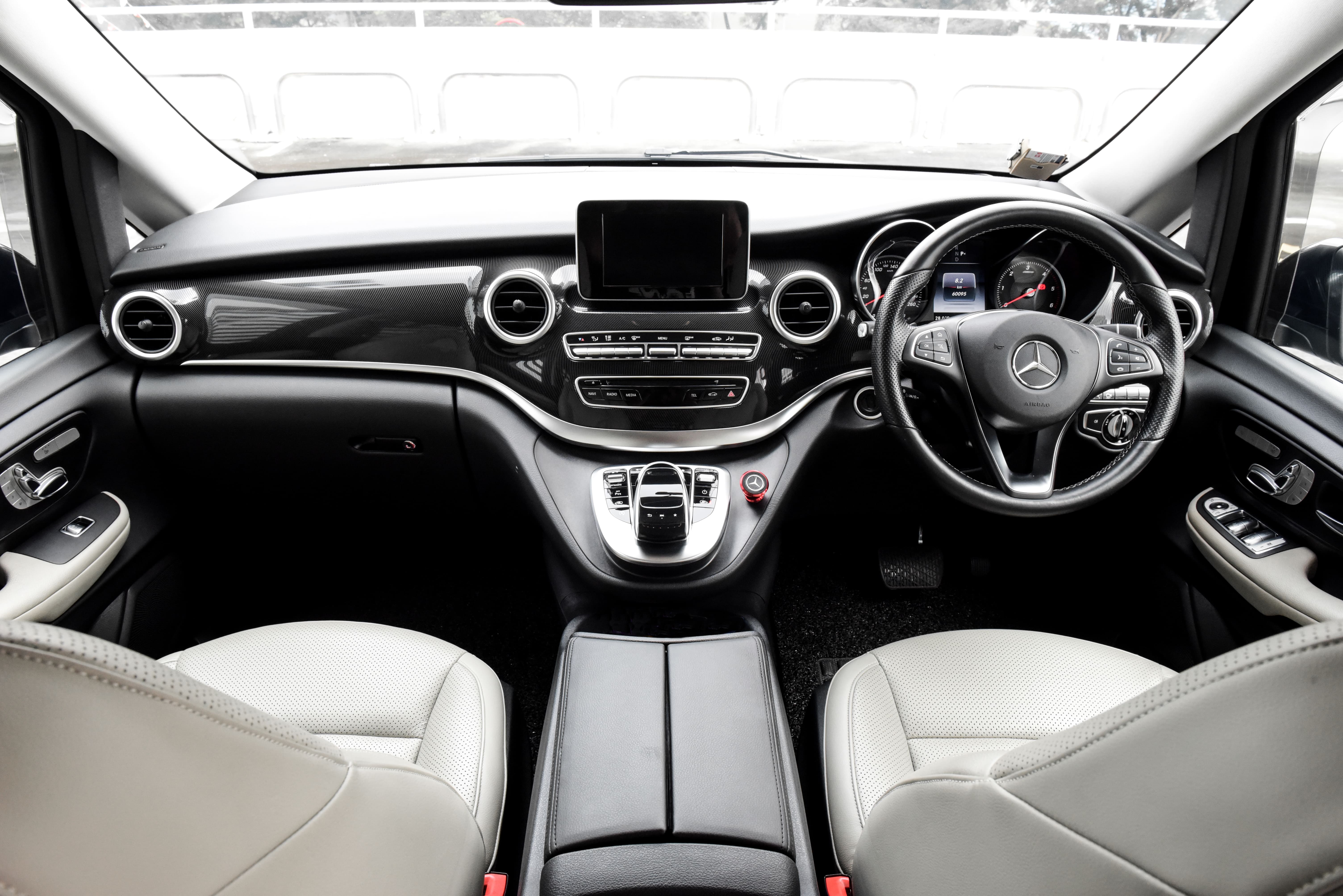 View inside our Mercedes Benz V Class