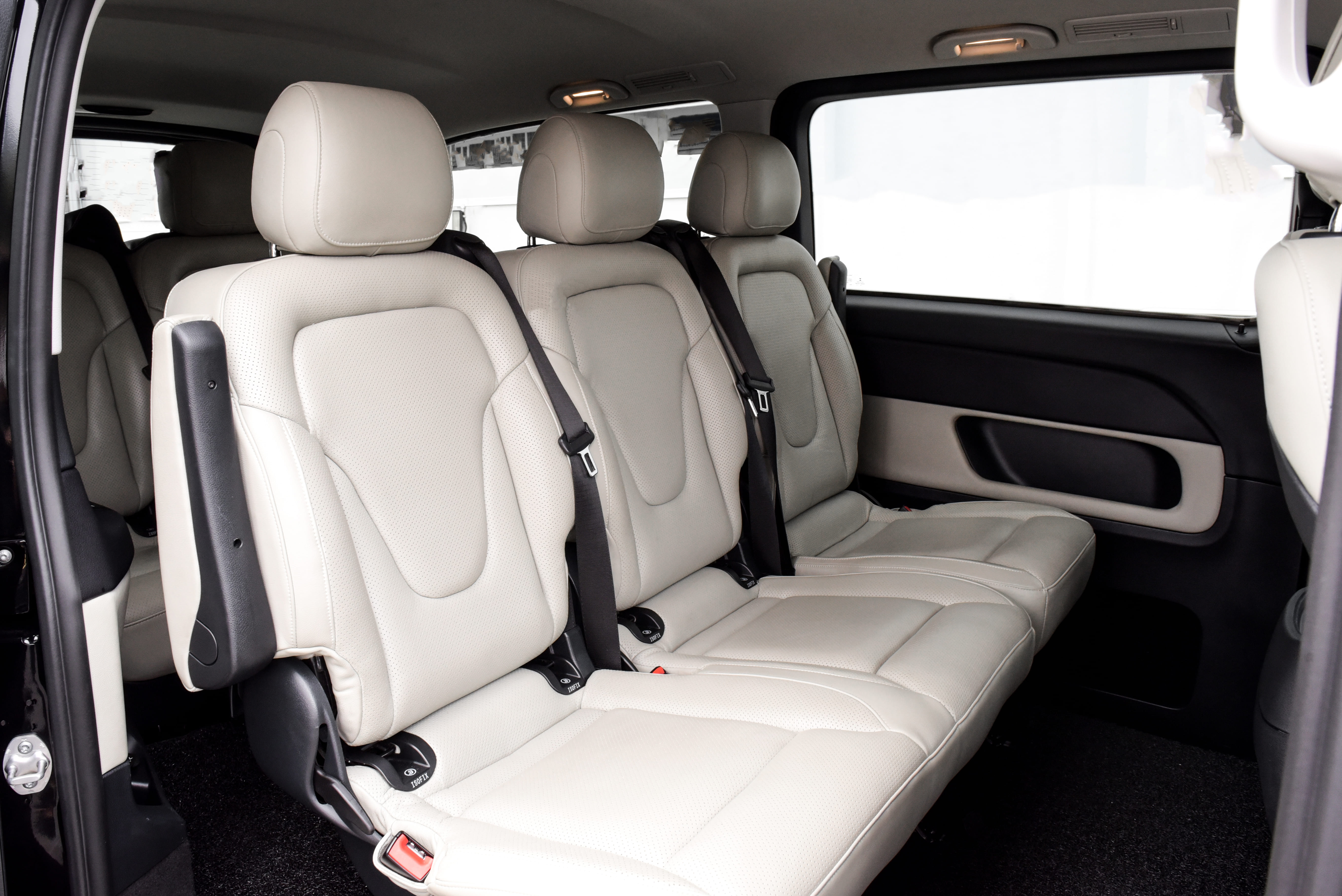 The seats inside our Mercedes Benz V Class