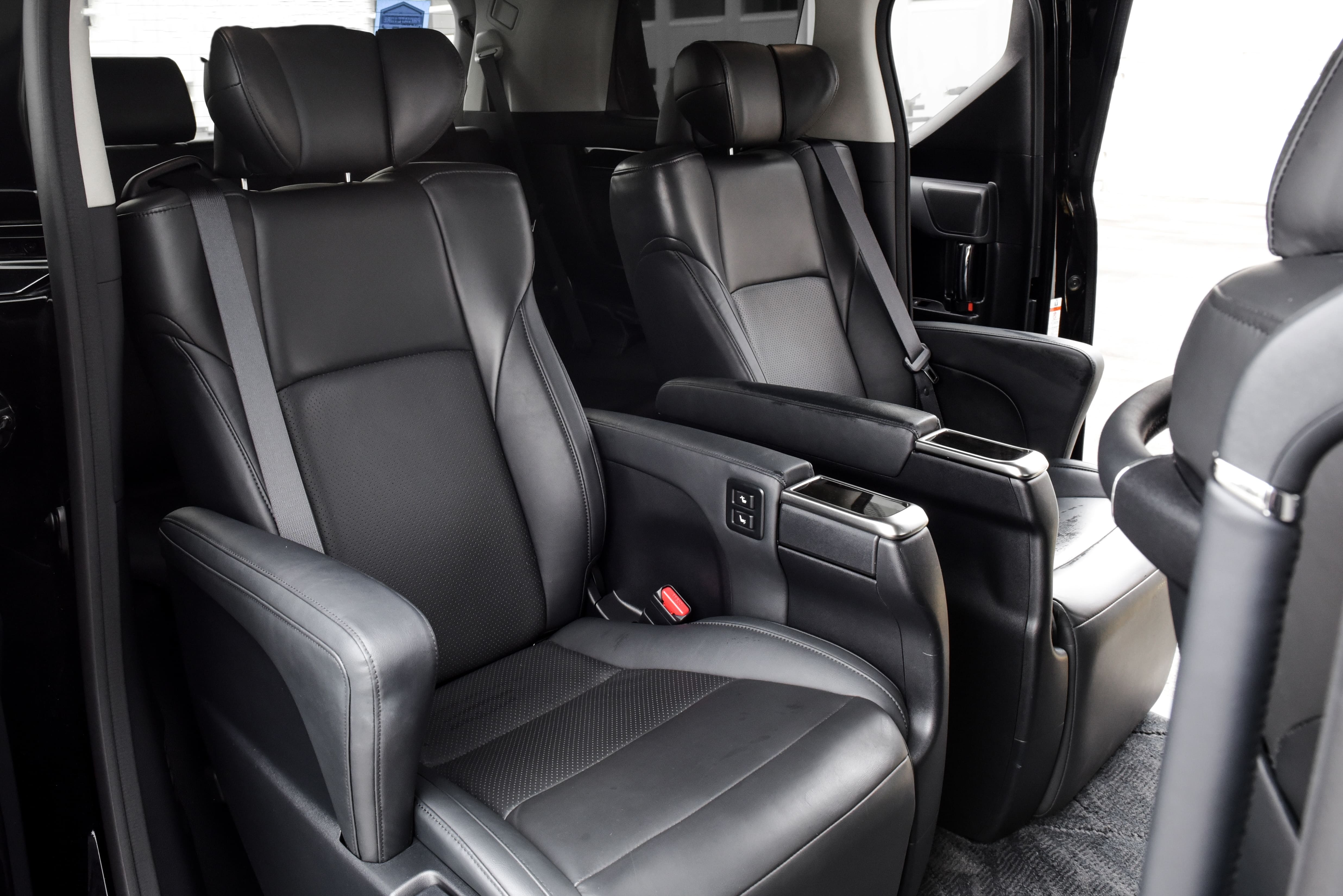 The seats inside our Toyota Alphard